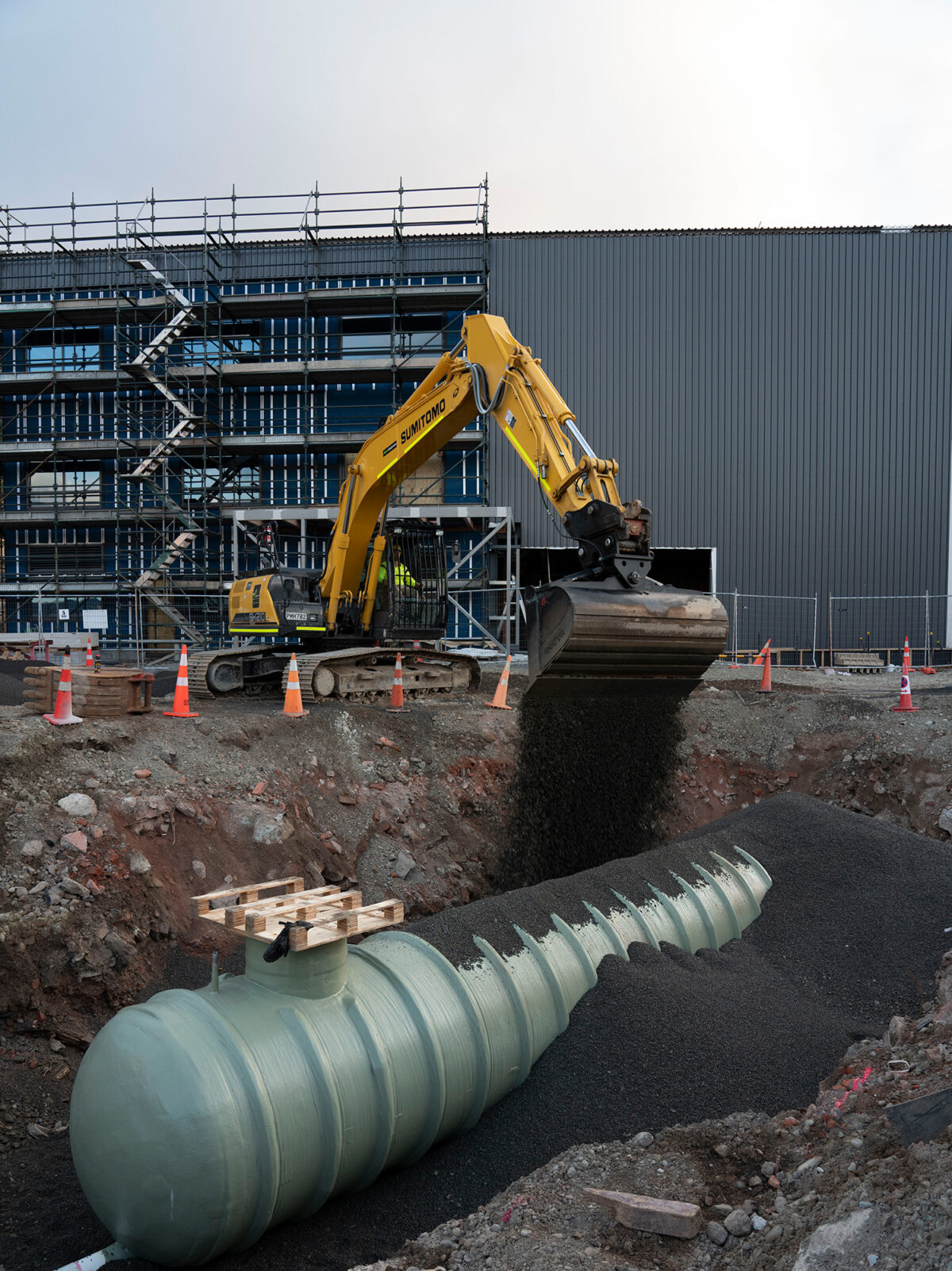 Aquatec Fibreglass pump station and storage vessel installation – Lyttelton Harbour / Whakaraupō, New Zealand